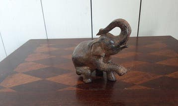 P. Chenet - Statue, Olifanten - 9 cm - Bronze, Antiquités & Art