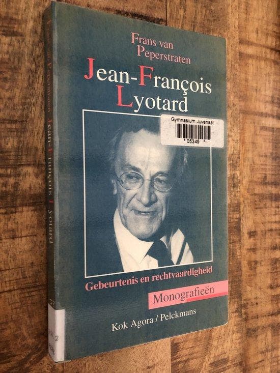 LYOTARD JEAN FRANCOIS 9789039106167 FRANS PEPERSTRATEN VAN, Livres, Philosophie, Envoi