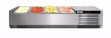 Opzetkoelvitrine | 5x 1/3 GN | 1260x395x225(h)mm Afinox, Verzenden, Nieuw in verpakking
