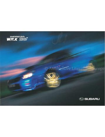 2003 SUBARU IMPREZA WRX STI BROCHURE DUITS, Ophalen of Verzenden
