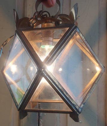 Lampe - formes géométriques - Cuivre - Lampe en cuivre avec
