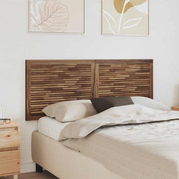 vidaXL Bed Hoofdbord Naturel Massief Teakhout, Huis en Inrichting, Verzenden, Nieuw