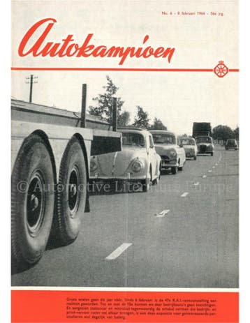 1964 AUTOKAMPIOEN MAGAZINE 6 NEDERLANDS