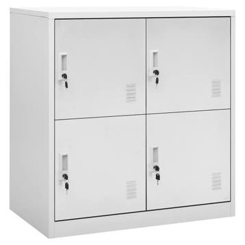vidaXL Lockerkast 90x45x92,5 cm staal lichtgrijs, Verzenden