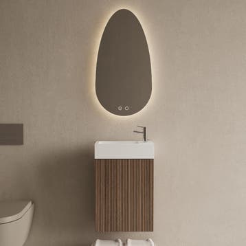 Toiletmeubel Set BWS Riga Donker Eiken Japandi 40 cm Fontein, Doe-het-zelf en Bouw, Ophalen of Verzenden, Nieuw, Bad