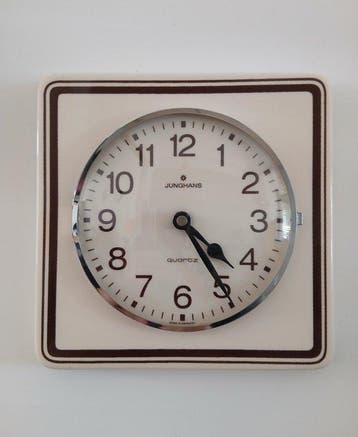Horloge murale vintage - Junghans, Germany Minimaliste, Antiquités & Art