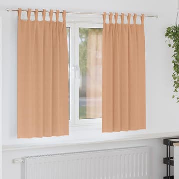vidaXL Blackout Gordijnen met Ringen 2 st Lichtbruin 175 x, Verzenden, Nieuw