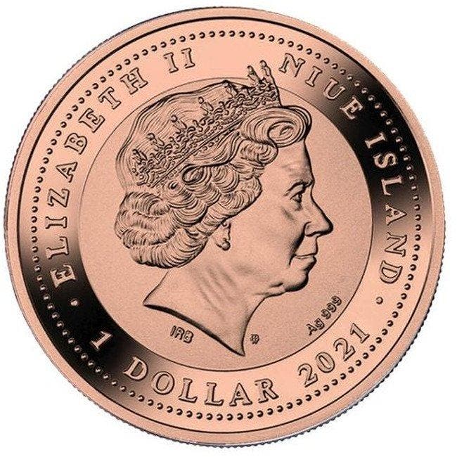 Niue. 1 Dollar 2021 17.5g $1 NZD Niue Silver Amethyst, Timbres & Monnaies, Monnaies | Europe | Monnaies non-euro