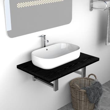 vidaXL Badkamermeubel 60x40x16,3 cm zwart, Huis en Inrichting, Badkamer | Badkamermeubels, Verzenden, Nieuw