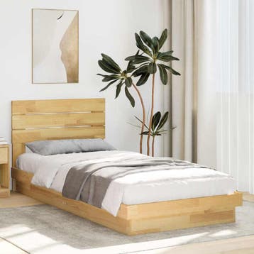 vidaXL Bedframe hoofdeinde zonder matras 75x190 cm massief, Verzenden