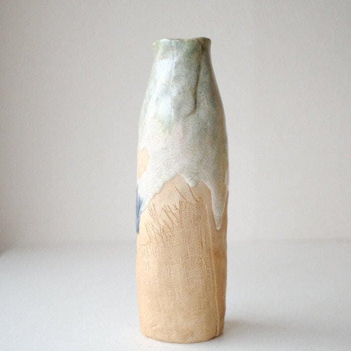 Ohi ware Kasugayama Kiln flowglazuur poedervaas -, Antiquités & Art, Antiquités | Autres Antiquités