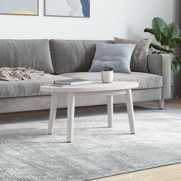 vidaXL Tafelblad ovaal 80x40x2,5 cm massief grenenhout wit, Verzenden, Nieuw