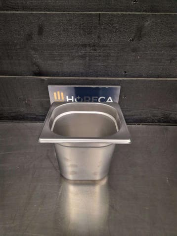 Gastronorm bak | 1/6 GN | 15 cm diep | RVS | horeca