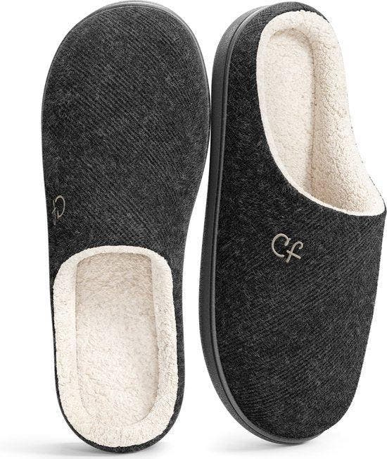 2dekans | Pantoffels Heren - Sloffen - Maat 44/45 - Zwart -, Kleding | Heren, Schoenen, Ophalen of Verzenden