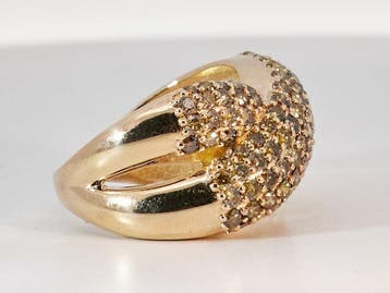 Zonder minimumprijs - Ring - 14 karaat Geel goud - 2.26ct., Nieuw
