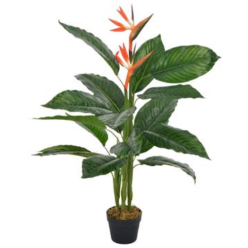vidaXL Kunstplant met pot strelitzia 100 cm rood, Verzenden