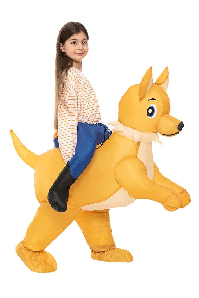 KIMU® Opblaas Kostuum Kinderen Zittend Op Shiba Hond 80 86 9, Enfants & Bébés, Costumes de carnaval & Déguisements, Enlèvement ou Envoi