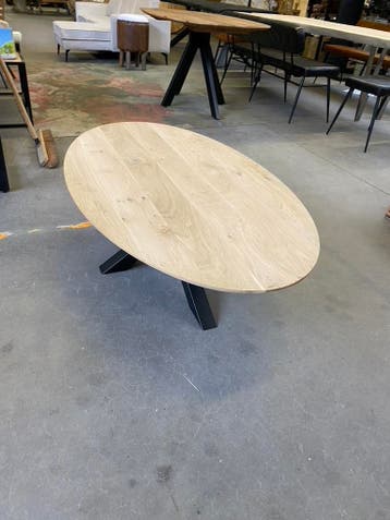 Aerts massief eiken salontafel ovaal (nieuw, A-keuze), Nieuw, Eikenhout