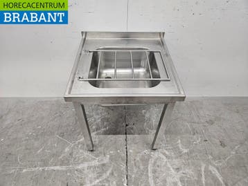 Évier en acier inoxydable avec grille 60 x 60 x 65 cm –, Verzenden