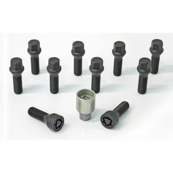 H&R Wielboutenset konisch M14x1.25 - Lengte 35mm - Zwart - 1, Verzenden, Nieuw