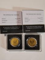 Duitsland. Lot 2 x 1/1000 oz, 5 Deutsche Mark (Zonder