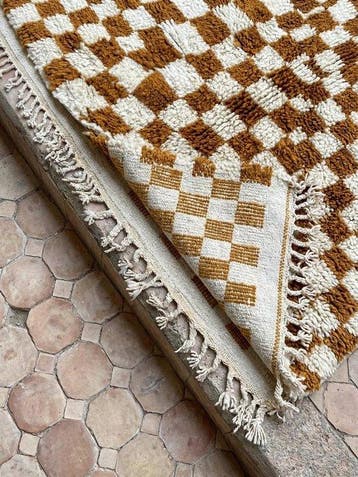Berber - Vloerkleed - 250 cm - 155 cm - Tapijt met ruiten,