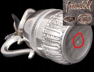 Thermos - Grand pichet isotherme en argent sterling italien, Antiquités & Art