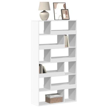 vidaXL Boekenkast 100x33x187,5 cm bewerkt hout wit, Verzenden