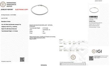 Armband - 14 karaat Witgoud - 2.12ct. tw. Diamant, Nieuw