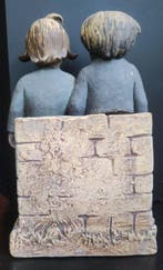 Bernard Bloch - Sculpture, Max & Moritz - 24 cm - Faïence -