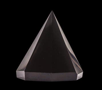 Grote zwarte tourmalijn 8-facetten generatorpiramide David