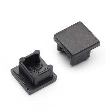 End - cap - zonder - kabelopening - zwart - smart - 10mm -, Verzenden, Nieuw