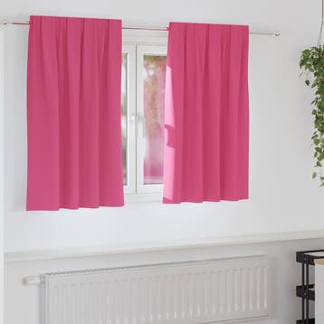 vidaXL Blackout Gordijnen met Ringen 2 st Felroze 140 x 140, Verzenden, Nieuw