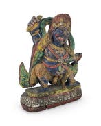 Tibetaanse Himalaya Vajrapani Beeldje - Hout - Tibet -, Antiek en Kunst
