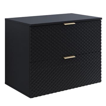 Wastafelkast Borneo 80 x 49 x 63 cm – Zwart Mat, Verzenden, Nieuw