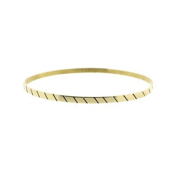 Gouden slavenarmband met patroon, Ophalen of Verzenden, Gebruikt, Goud, Goud