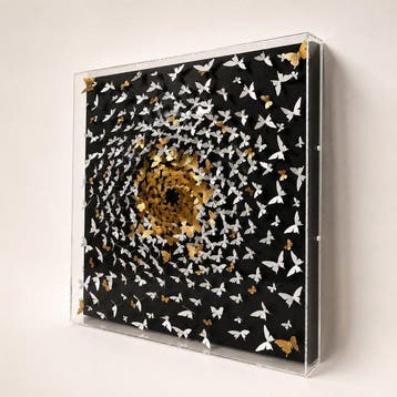 Mike Blackarts - Metallic butterfly vortex artwork