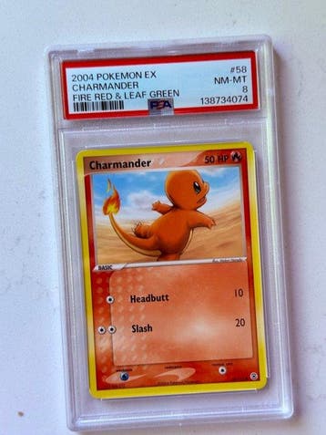 Pokémon - 1 Graded card - Charmander #58 - PSA 8 - EX, Nieuw