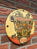 Zeldzaam Disney Esso reclamebord – Mickey Mouse, Donald Duck, Collections