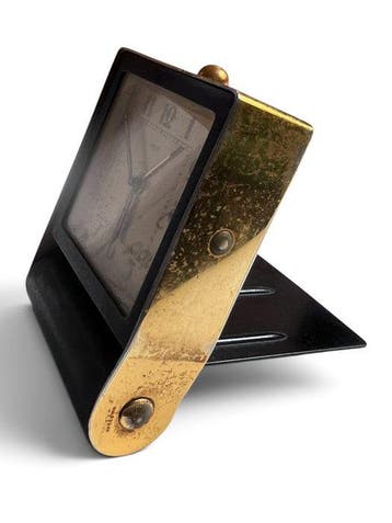Réveil - Jaeger-LeCoultre - Art déco métal plaqué or -, Antiek en Kunst