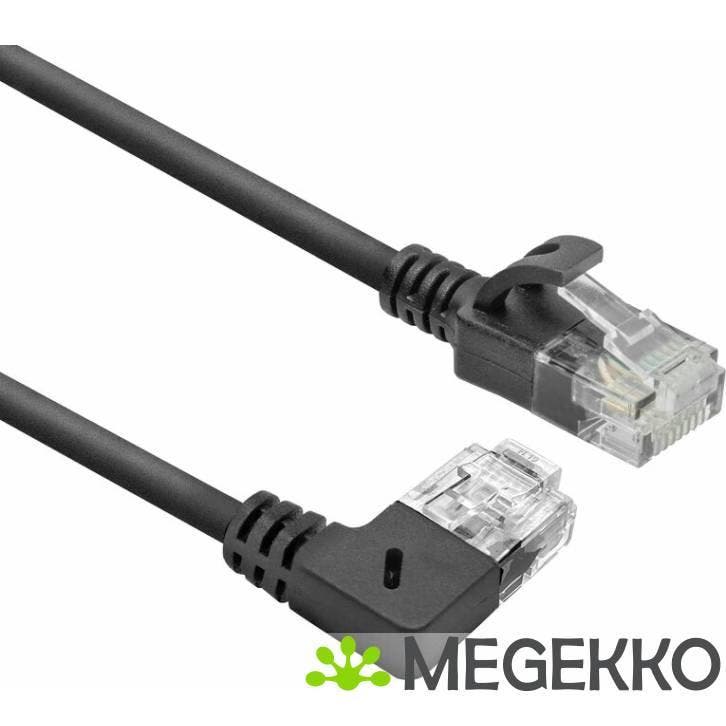 ACT Zwarte 5 meter U/UTP CAT6A LSZH slimline patchkabel met, Informatique & Logiciels, Pc & Câble réseau, Envoi