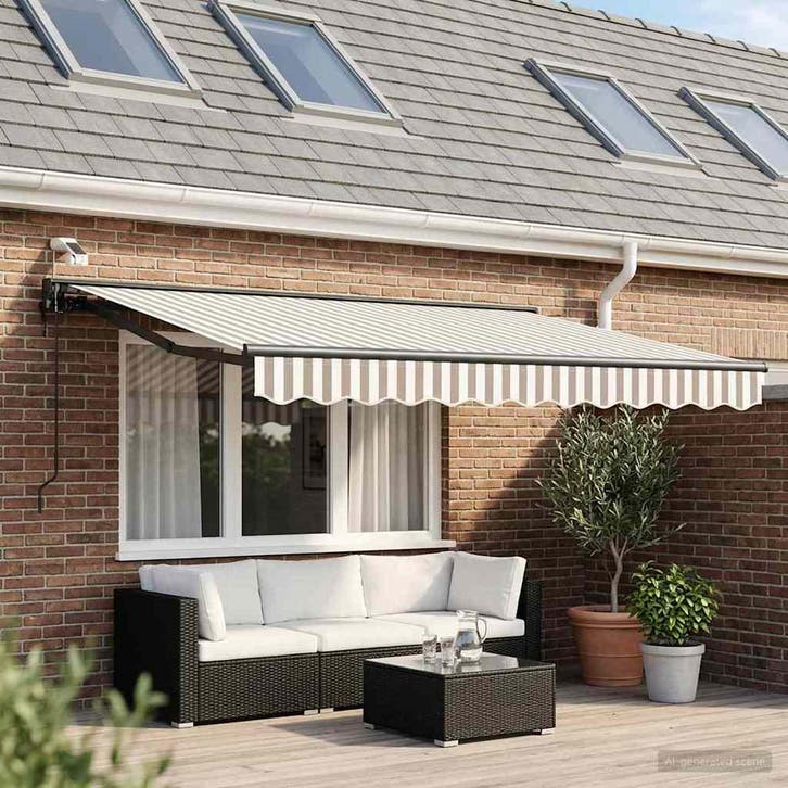 vidaXL Elektrisch Uitschuifbare Zonneluifel 3,5 x 2,5 m, Jardin & Terrasse, Protection solaire, Envoi