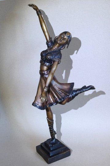 sculptuur, Danseuse - 70 cm - Brons - 1920, Antiquités & Art