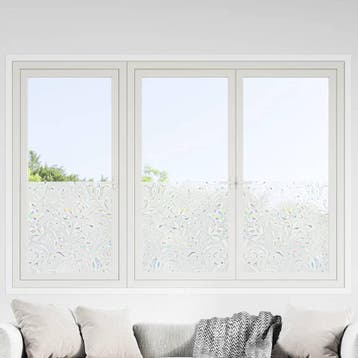 vidaXL Raamfolies 4 st mat bloemenpatroon PVC, Verzenden, Nieuw