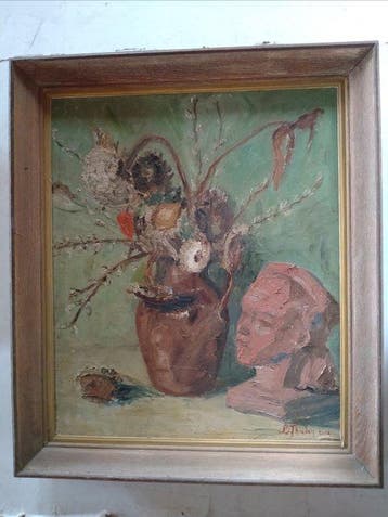 Leon Thielen (XX) - Stilleven met bloemen