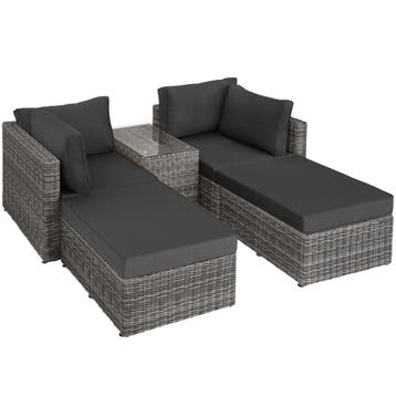 Rotanlounge met aluminium frame San Domino, Verzenden