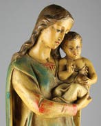 Beeld, Madonna and Child - 54 cm - Gips, Antiek en Kunst