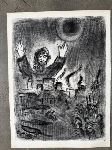 Marc Chagall (1887-1985) - Five Original Recto-Verso