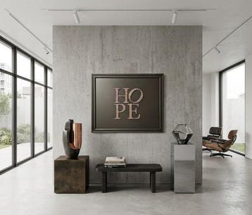 LURNC LXX - Pop Art / Framed Artwork HOPE Modern 3 D