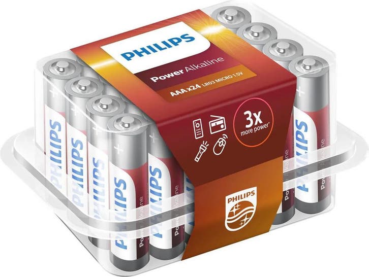 Power alkaline batterijen AAA - 24 stuks, TV, Hi-fi & Vidéo, Photo | Accumulateurs & Batteries, Envoi